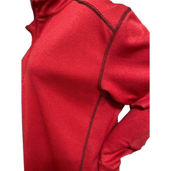 Pebble Beach Performance Red With Black Accent Stitching 1/4 Zip Pullover Size M - Picture 4 of 5